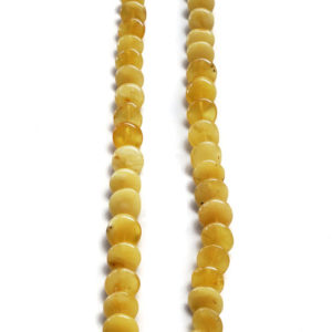 Baltic Amber flat bead necklace