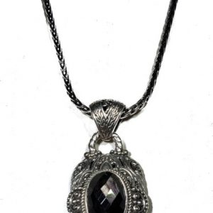 Brown Sapphire Pendant Necklace