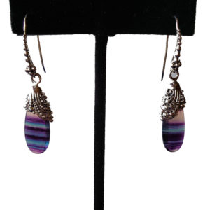 Fluorite Drop Earrings with hook back