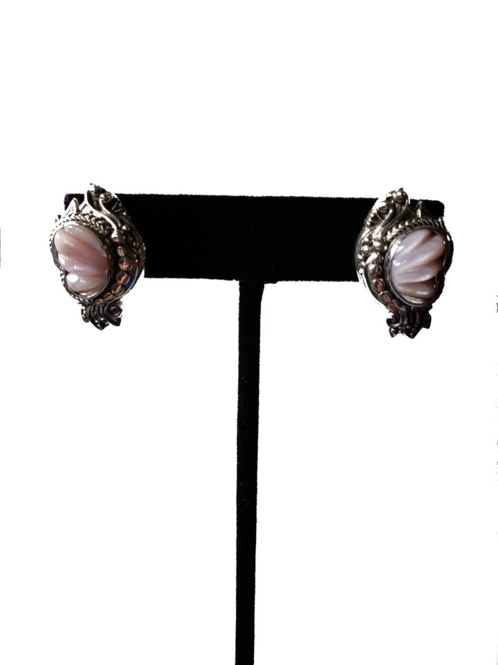 Pink Mop Butterfly earrings