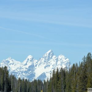 A view of the Grand Tetons from Togwotee Pass in Wyoming