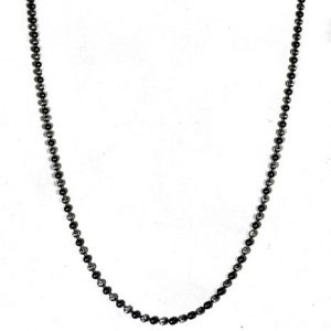 Ruthenium Bead and Moon Bead Necklace